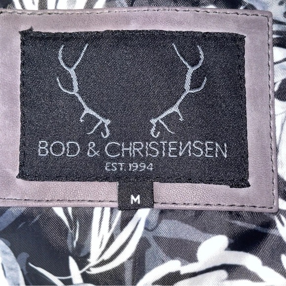 Bod & Christensen (Grace) steel mauve Leather biker Moto Jacket Medium NWT A30 - Picture 10 of 11